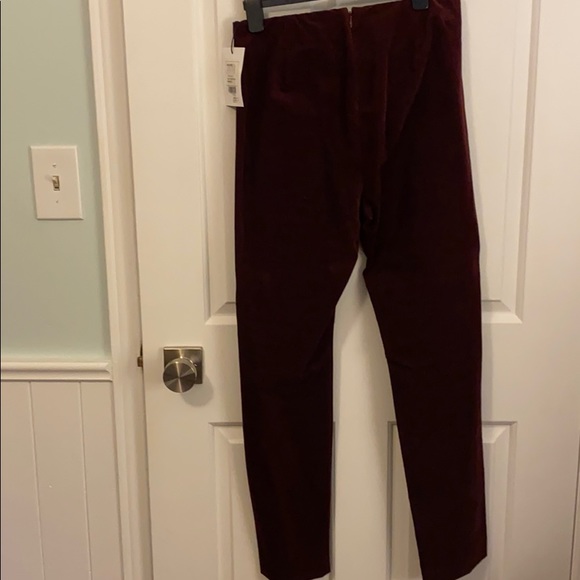 Brand new Theory Bordeaux velvet leggings size 8 - Picture 2 of 5